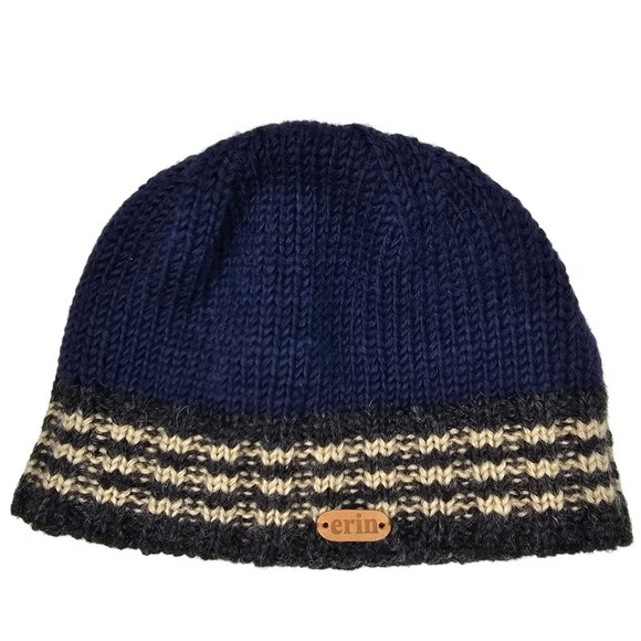 Erin Knitwear Ireland Wool & Polyester Lined Beanie Hat fall winter - Picture 2 of 6